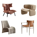 Stylish Leisure Chairs With Various Designs Curved Shapes Vibrant Colors And Upholstered Seats