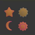 Star Sun Moon Shaped Household Decorative Items For Home Decoration And Daily Use