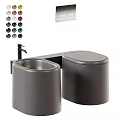 Modern Gray Toilet With Integrated Sink And Faucet Various Color Options
