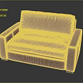 Red Upholstered Two Seater Sofa With Modern Design For Living Room Furniture