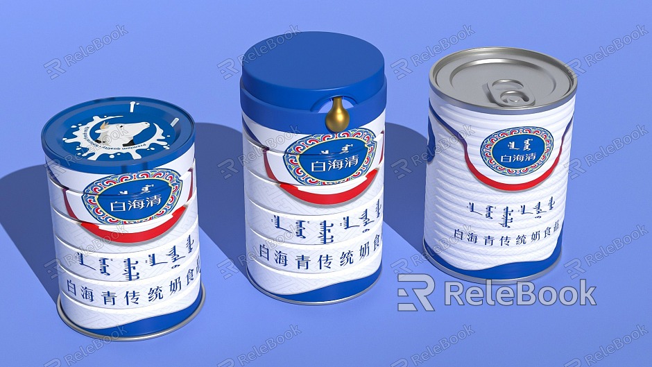 Milk powder can packaging baby milk powder model