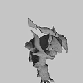 Fantasy Wolf Creature With Yellow Spiked Accents Muscular Build And Sharp Claws