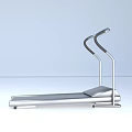 Modern Fitness Treadmill With Metal Frame Black Running Belt And Ergonomic Handrail