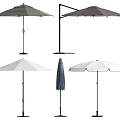 Various Design Patio Umbrellas in Gray Black White for Outdoor Garden Use