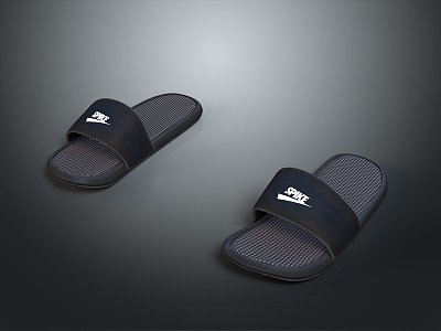 Plastic Slippers Flat Floor Slippers Leather Slippers Casual Slippers Sandals Beach Shoes Bubble Shoes 3d model