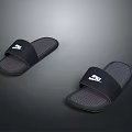 Black Comfortable Slippers With Soft Insole For Daily Indoor Wear