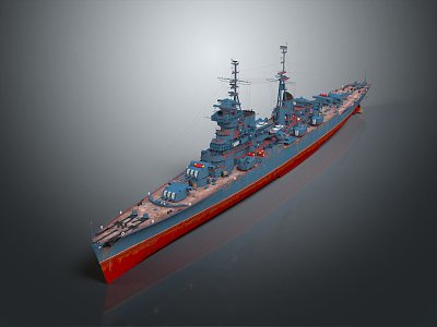 modern ship warship model