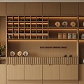 New Chinese Zen Tea Cabinet 3d model