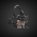 Tactical Modern Weapon With Metallic Structure And Adjustable Sight Mechanical Parts 3d model