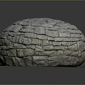 Circular Stone Dome Structure With Stacked Rock Design And Top Opening 3d model