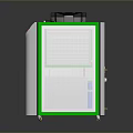 Qualline Computer Server Unit With Cooling Fan Control Panel And Green Frame