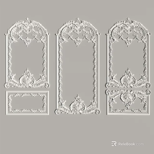 Ornate Decorative Lines With Classical Patterns For Multiple Frame Designs 3d model 