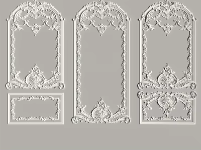 Ornate Decorative Lines With Classical Patterns For Multiple Frame Designs 3d model