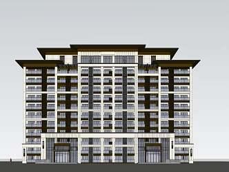 Modern Residential Building Vacation House 3d model