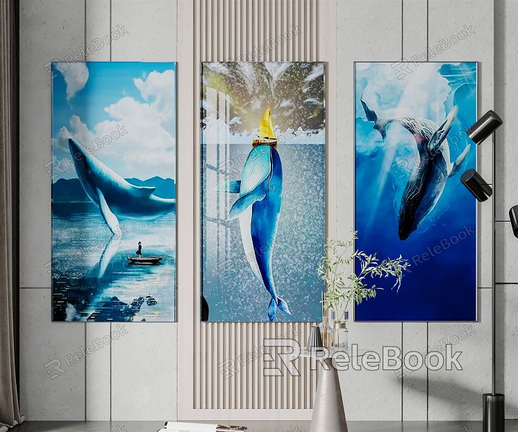 Modern Animal Painting Decorative Painting Combination model