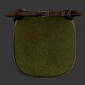 Unique Wooden Chair With Intricate Leaf Design Back And Green Cushioned Seat For Home Decor