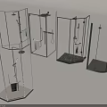 Modern Shower Head Systems with Glass Enclosures and Various Stylish Designs