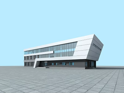 modern office building 3d model