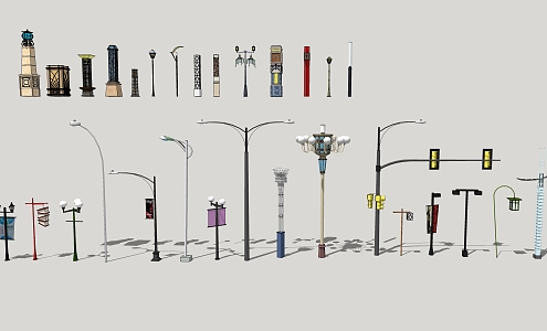 New Chinese Street Lamp 3d model