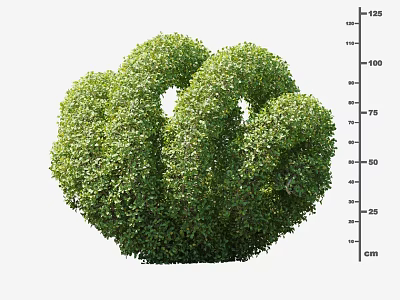 Lush Green Shaped Arbor With 125cm Height For Garden Landscaping 3d model