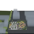 Urban Park Landscape Design With Winding Paths Green Lawns And Circular Plazas