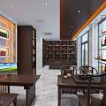 Tobacco and Liquor Store with Wooden Wine Cabinets Displayed Wines Chinese Decor and Marble Flooring