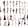 Multiple People Wearing Various Fashionable Outfits And Different Clothing Styles