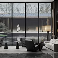 Reception Rest Area Negotiation Area 3d model