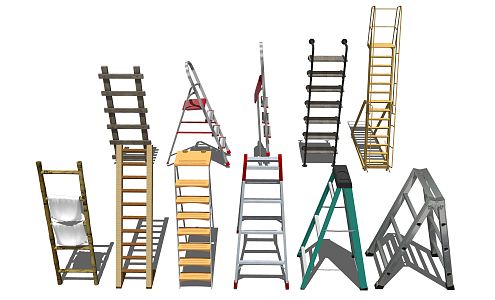 Modern Ladder Climbing Ladder 3d model