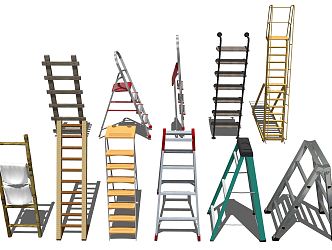 Modern Ladder Climbing Ladder 3d model