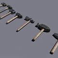 Different Types of Hammers with Various Sizes and Designs as Essential Hardware Tools
