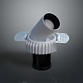 Modern Adjustable Head Recessed Lighting Fixture With White Body Black Base Heat Sink Design