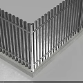 Modern Black Outdoor Fence With Vertical Slats And Concrete Base Design