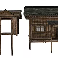 Traditional Wooden Stilt House Themed Commercial Complex Architectural Design Features