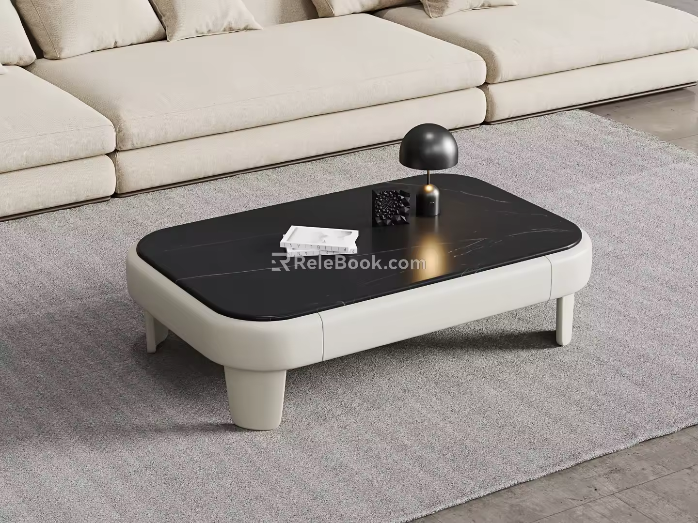Modern Retro Coffee Table Middle Style Tea Table Ornaments 3d model