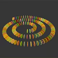 Bright Orange Flexible Silicone Spiral Mat Non Slip Household Item For Daily Use
