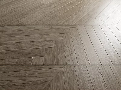 Natural Wooden Flooring With Herringbone Pattern And Straight Lay Modern Design 3d model