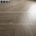 Natural Wooden Flooring With Herringbone Pattern And Straight Lay Modern Design
