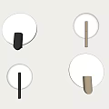 Modern Wall Lamps With Round Shade And Black Gold Metal Base For Interior Decor