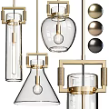 Modern Elegant Pendant Lights With Glass Shades And Metal Frames For Home Decor
