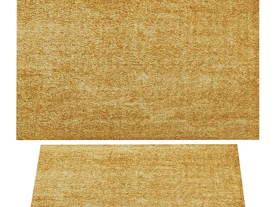 Two Golden Rugs With Textured Surface Suitable For Home Decoration 3d model