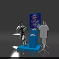 Georgia 2024 Sports Exhibition Display With Running Mannequin Shoes Clothing And Screen