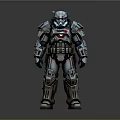 Armored Mech Warrior Character With Animal Inspired Helmet And Mechanical Armor Design