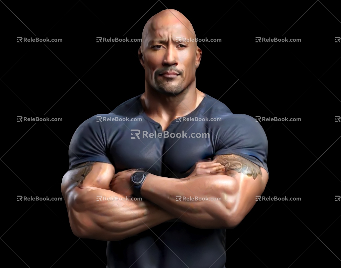 Johnson Stones Johnson Muscle Men Fitness Men Fast and Furious WWE Hollywood Star Oscar 3d model