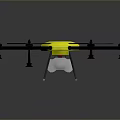 Six Rotor Drone Design With Yellow Top Black Frame And White Component