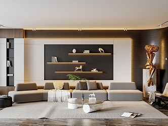 Minotti Milotti Living Room 3d model