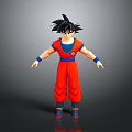 3D Designed Anime Character Collectible Toy With Red Costume Blue Belt And Black Hairstyle