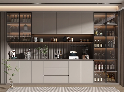 Modern Wine Cabinet Home Wine Cabinet 3d model