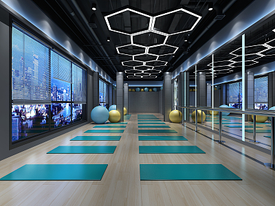 Modern Yoga Room 3d model