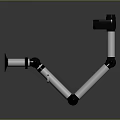 Flexible Mechanical Arm With Articulated Joints And White Gray Design 3d model